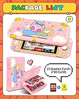 Vista 3 de Funda para Nintendo Switch Lite y funda para tarjetas de juego con soporte para 24