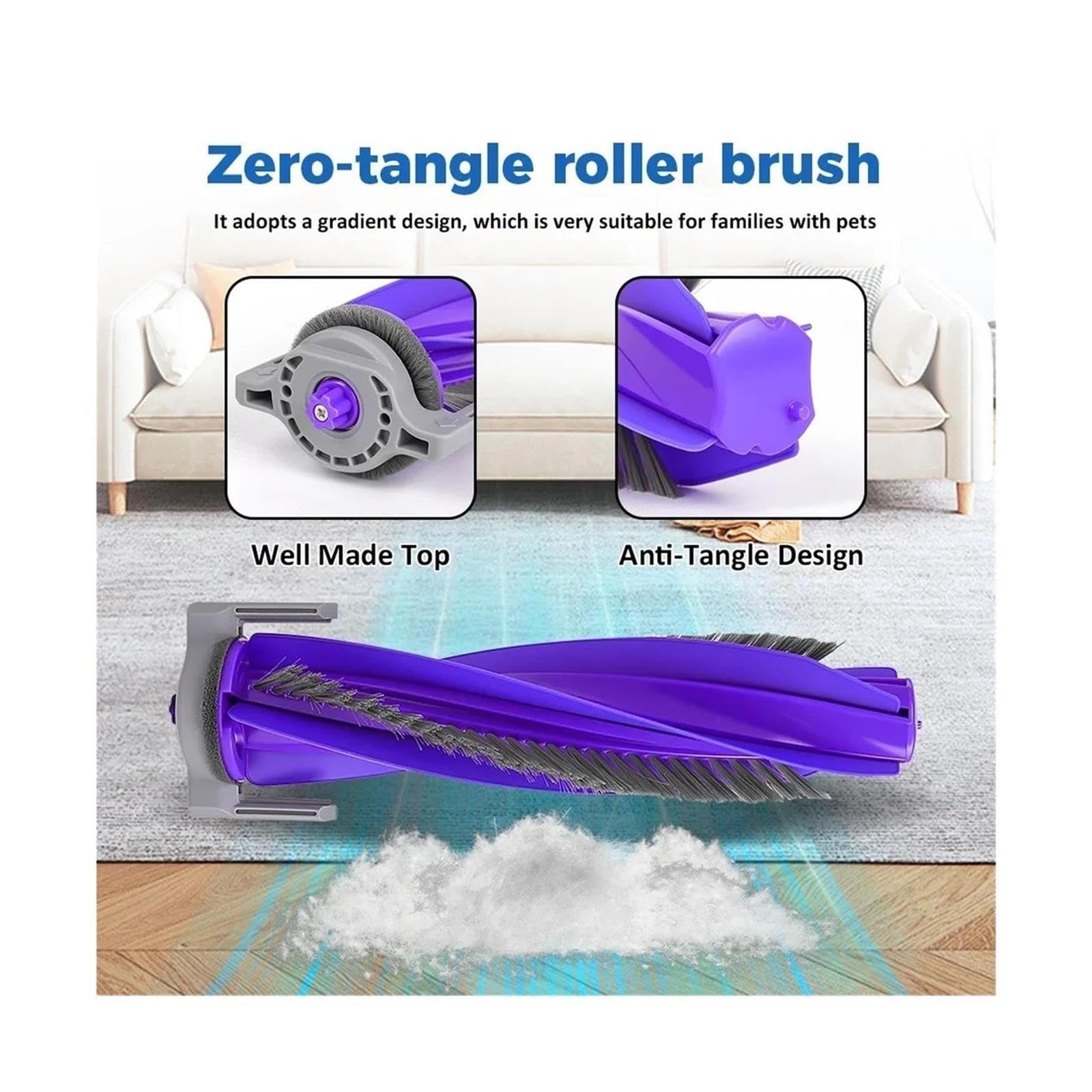 Cepillo De Rodillo Principal, Compatible con Robot Aspirador Narwal Freo X Ultra Freo X Plus Freo Z Ultra Flow J4 Lite J5 J5X J6(2 Pack)