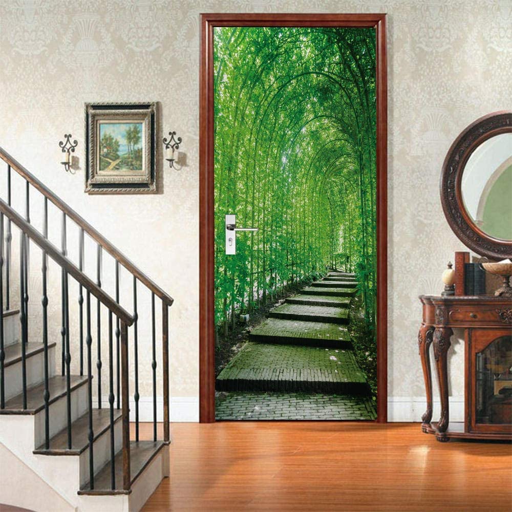 Affiche Poster Porte Déco Trompe L Oeil Escalier Réf 736 - 4 Dimensions Dimensions 63x204cm