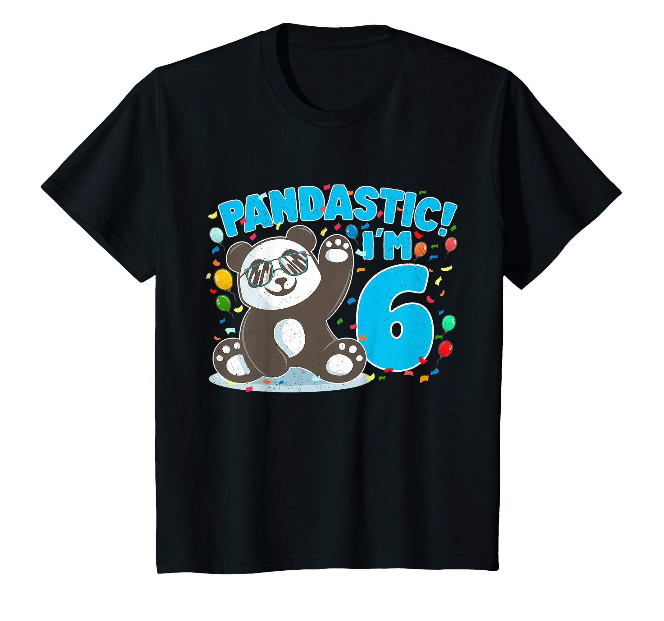 Kids 6th Birthday Panda Bear Party PANDASTIC I'M 6 Pandas Gifts T-Shirt