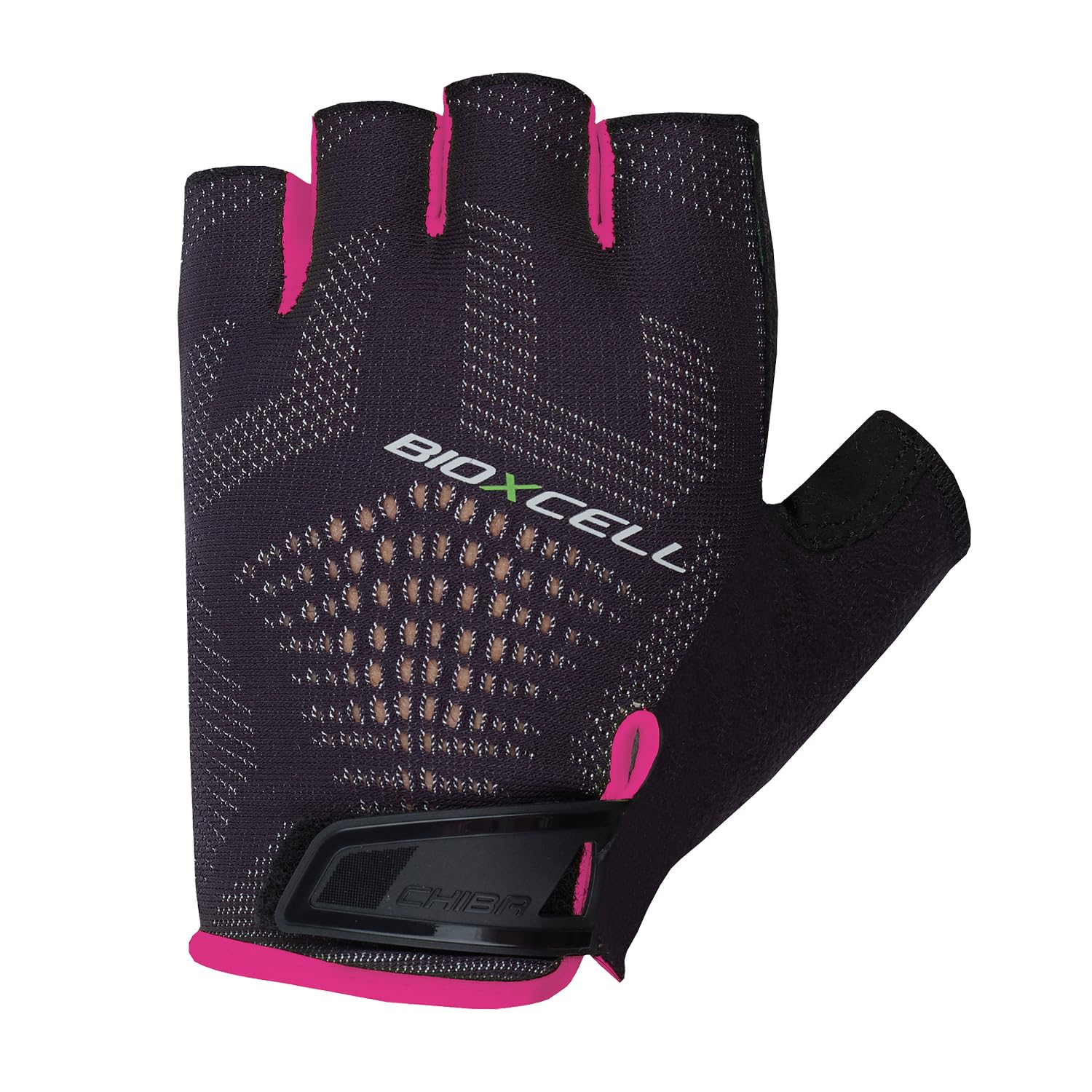 Chiba BioXCell Super Fly | Langlebige Sommer Rad Handschuhe für Damen & Herren | Anatomisches Gelkissen | Robuste Microfaser | Atmungsaktive Stricktechnologie | Stilvoll in Schwarz/Pink
