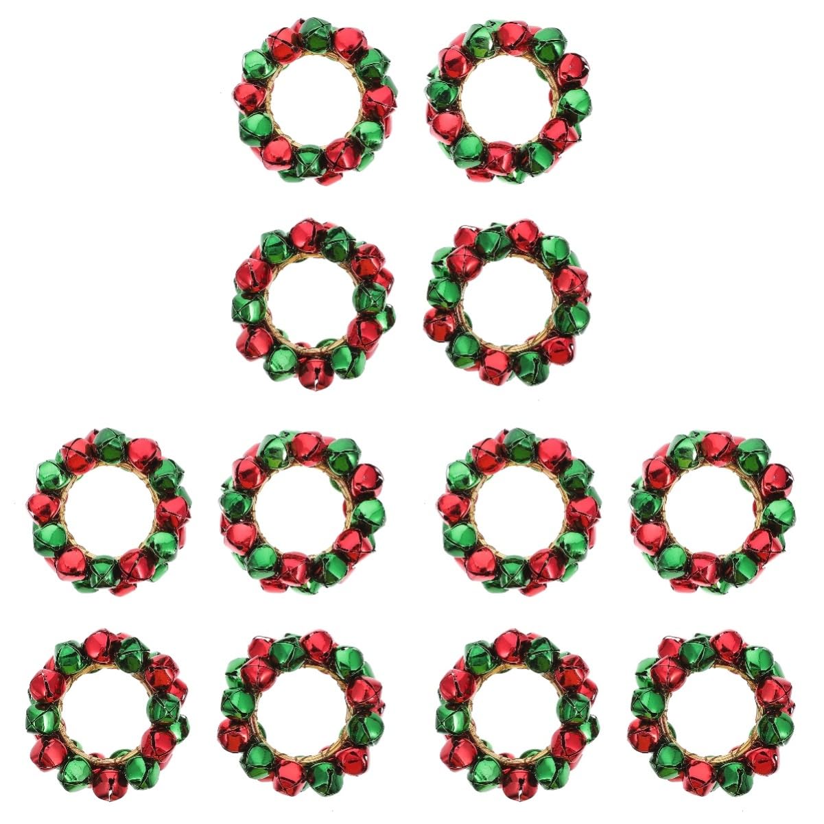 12 STK Weihnachtsserviettenringe Christmas Decorations Table weihnachtsdeko Schreibtisch Schnallenring für Servietten Serviettenhalter mit Weihnachtsglocken Weihnachtsdekorationen IMIKEYA