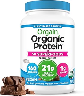 Orgain Organic Vegan Protein + 50 Superfoods Powder, Creamy Chocolate Fu...