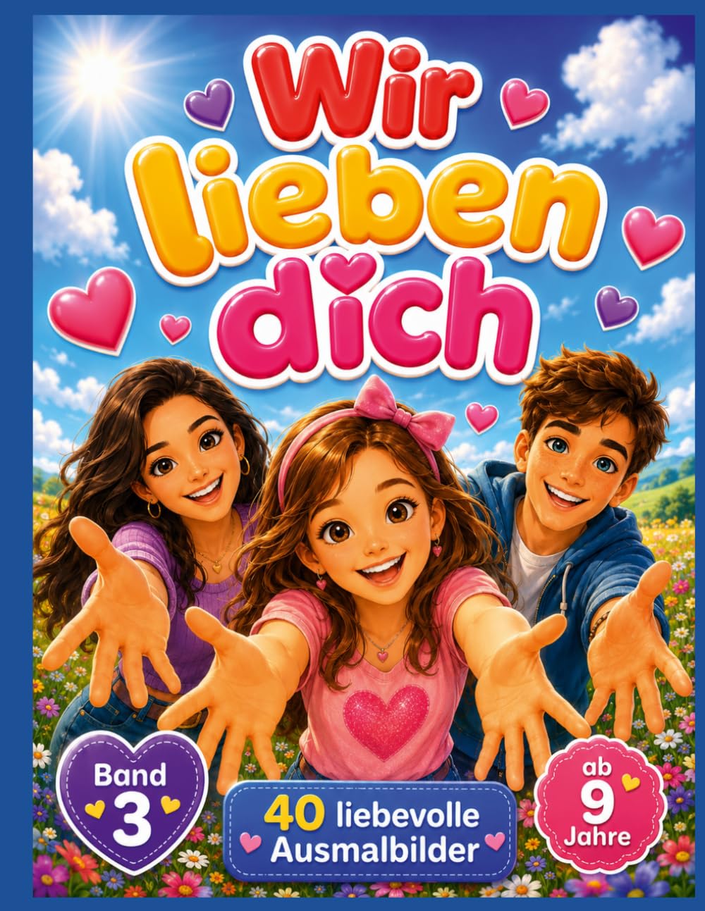 Wir lieben dich: 40 liebevolle Herz-Blick Ausmalbilder ab 9 Jahre voller Wärme, Freundschaft, Geborgenheit und dem Gefühl, geliebt zu werden
