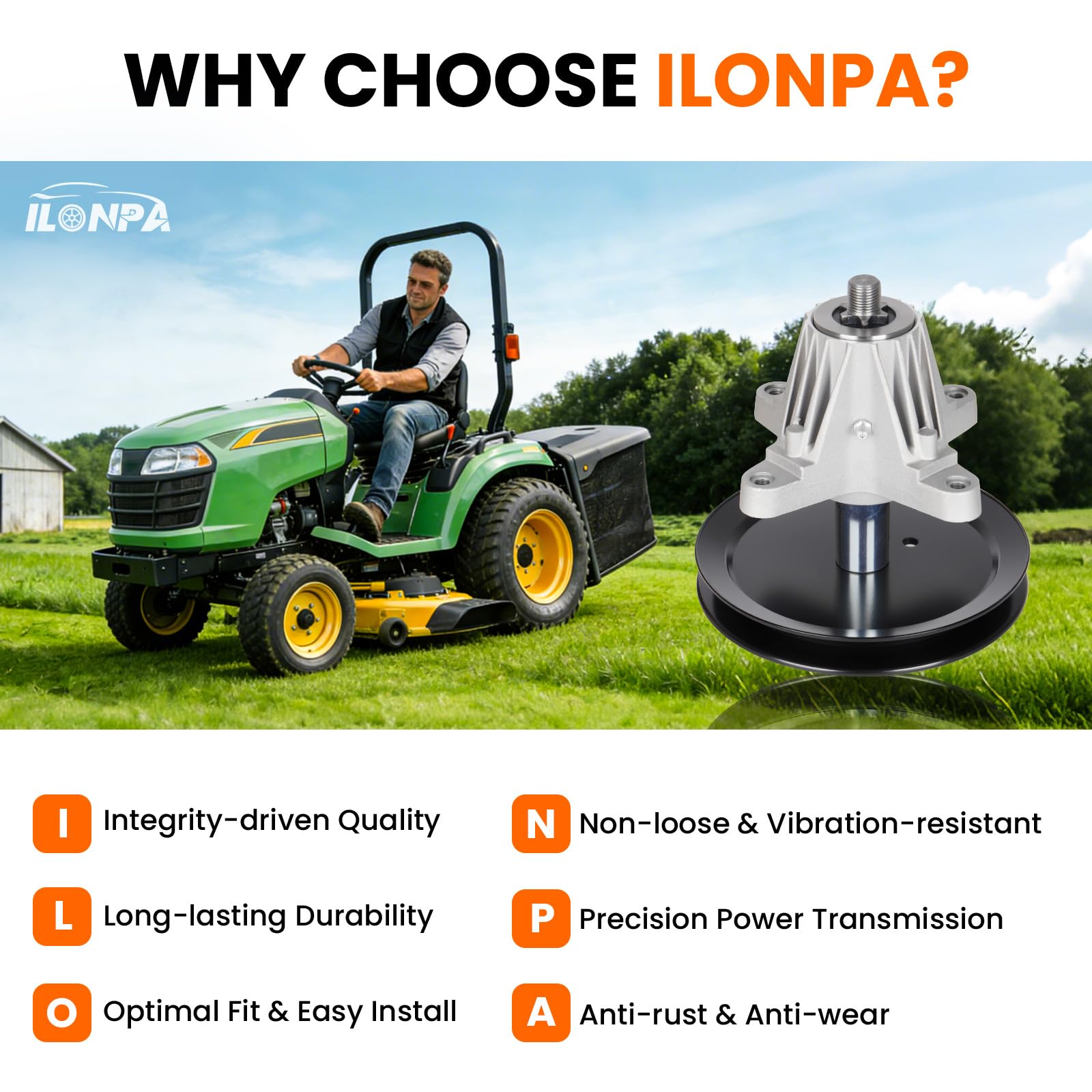 ILONPA (2 unidades) 618-04865 618-04636 618-04636A 618-04865A 918-04865A Conjunto de husillo para LTX1045 LTX1046 LT2200 LT2500 Z530