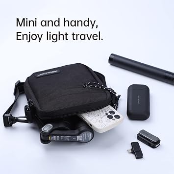 AOCHUAN B20 Camera Bag Gimbal Storage Sling Bag for Camera, Lens, 3-Axis Gimbal Stabilizer & Camera Accessories, with Compartment Insert, Mesh & Shoulder Strap