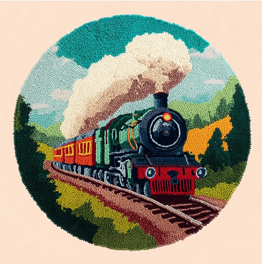 kitphoenix Latch Hook Kits Vintage Steam Train