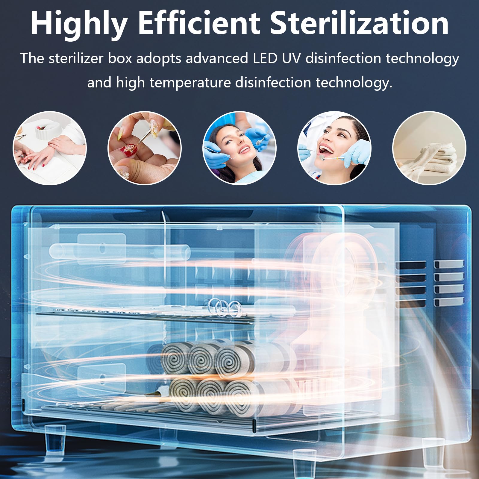 Sterylizator UV o wysokiej temperaturze, 10 l, profesjonalne narzędzia do paznokci, sterylizator UV, sterylizator gorącego powietrza UV do salonu, pedicure, stomatologii, manicure