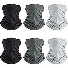6 Pieces Summer UV Protection Cooling Neck Gaiter Face Clothing Neck Gaiter Mask Scarf Sunscreen Breathable Bandana