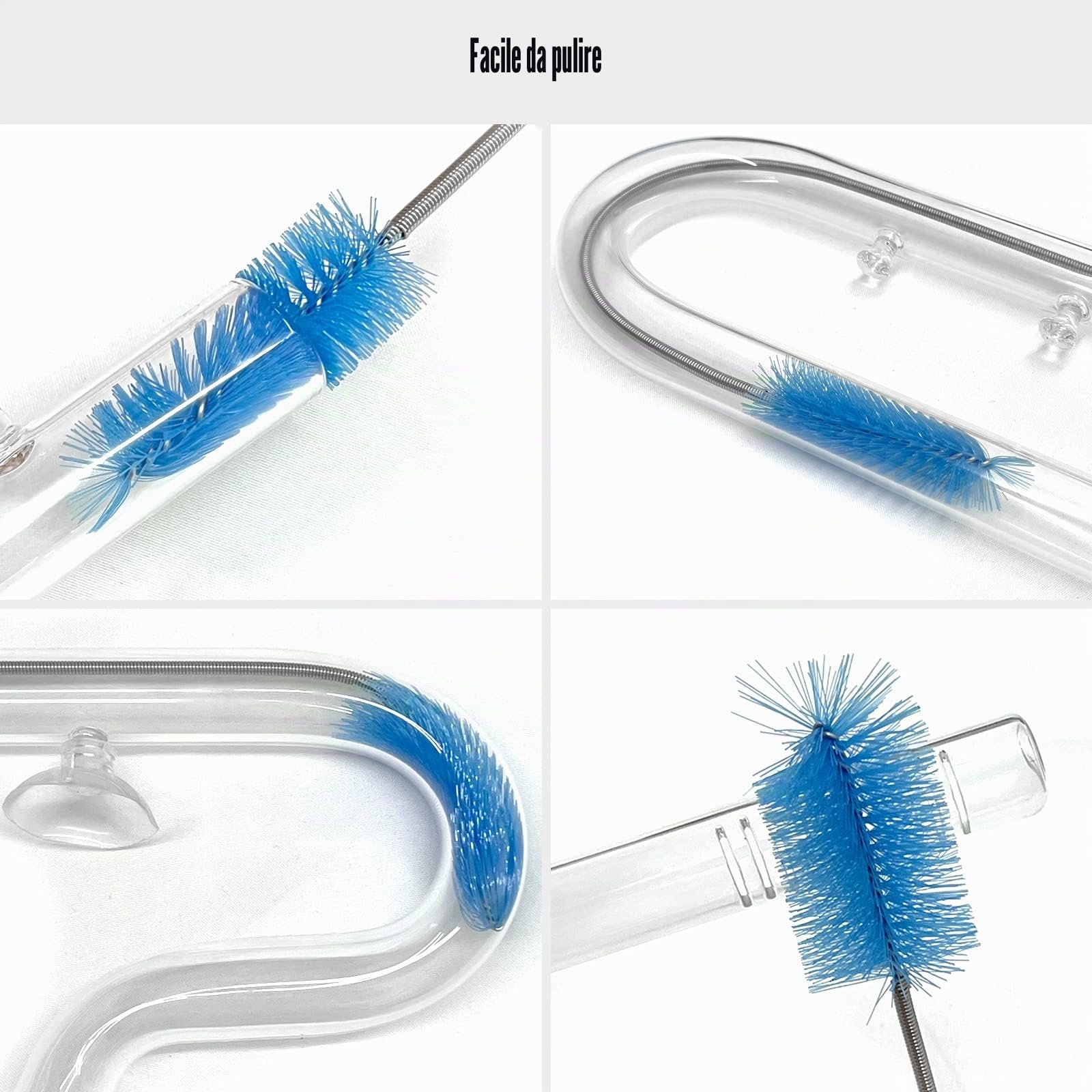 FZONE Kit per Tubi in Vetro con Giglio per Acquario Wasserlilien-Ablaufgarnitur Aquairum Glass (in&Outlet:13mm)