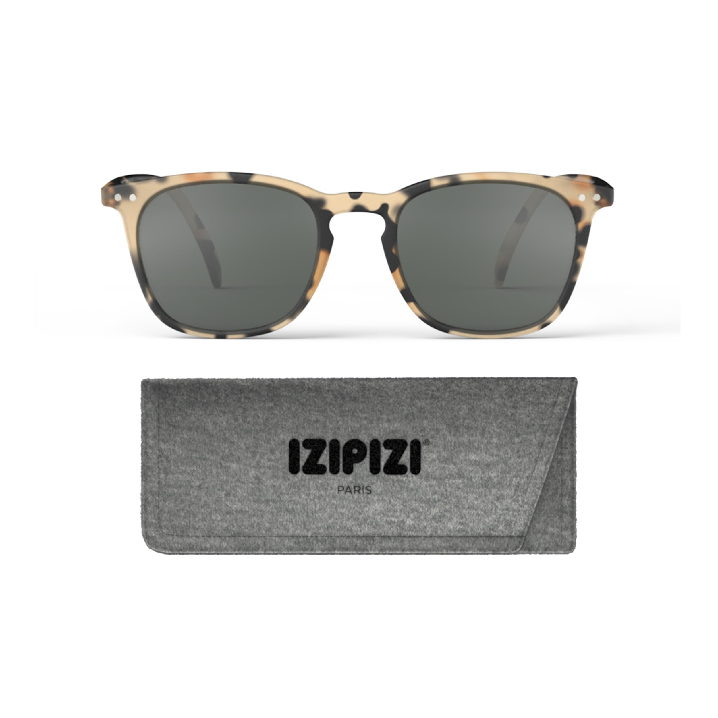 IZIPIZI Unisex Shape #E Sunglasses, Tortoise Soft Grey Lenses, One Size, Tortoise Soft Grey Lenses, One Size