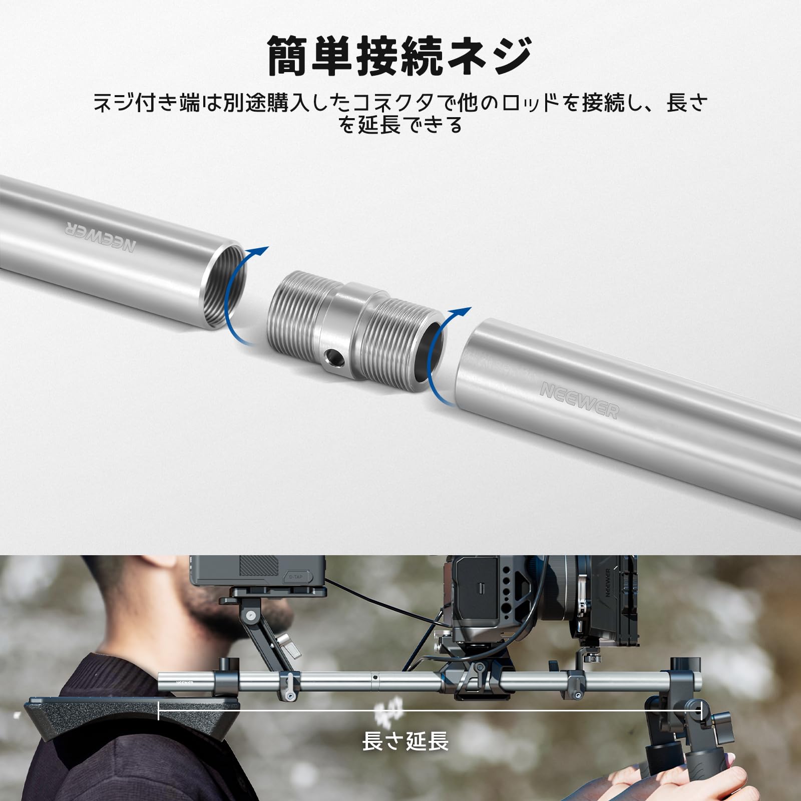 200mmサポートロッド　レールロッド　テンレス鋼製　SR010　直径19mm 200mmサポートロッド レールロッド テンレス鋼製 SR010 直径19mm