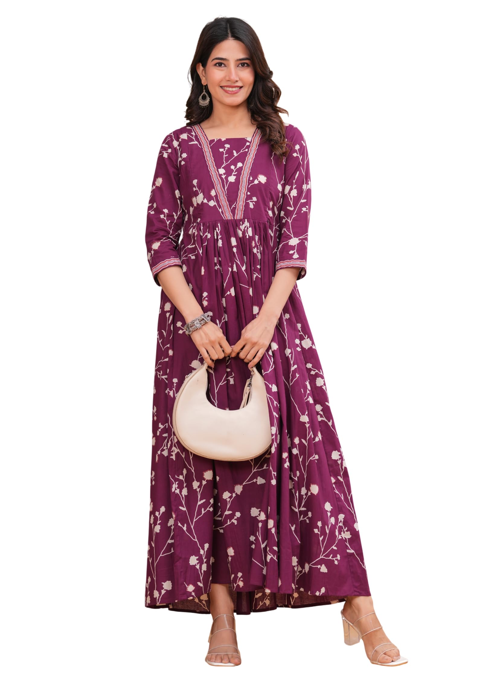 dhruvi Rayon Women's Anarkali Maternity Feeding Kurti/Kurta with Zipper| Comfortable & Elegant Pre and Post Pregnancy Kurti Dress/Kurta Dress-picture-25