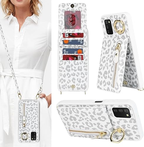 Miniatura 11 de Funda para Samsung Galaxy A14 5G con tarjetero para mujer, para Galaxy A14 5G, funda cartera para teléfono con correa, ranuras para tarjetas de