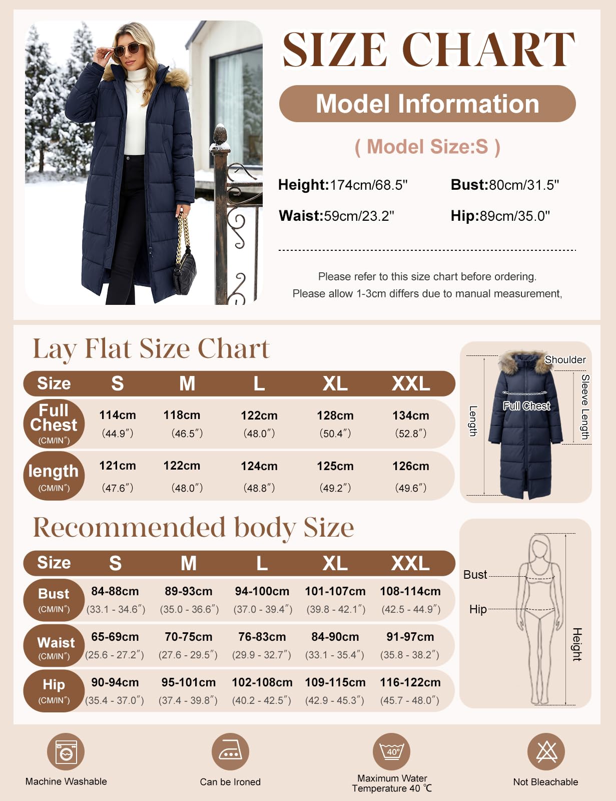 heekpek Manteau Femme Hiver Longue Manteaux Veste Matelassé à Capuche