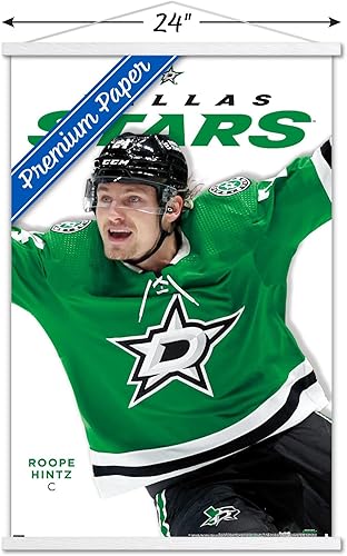 Miniatura 9 de Trends International NHL Dallas Stars Roope Hintz Feature Series 23 Póster de pared, 22.37 x 34.00 pulgadas, paquete de impresión premium y colgador