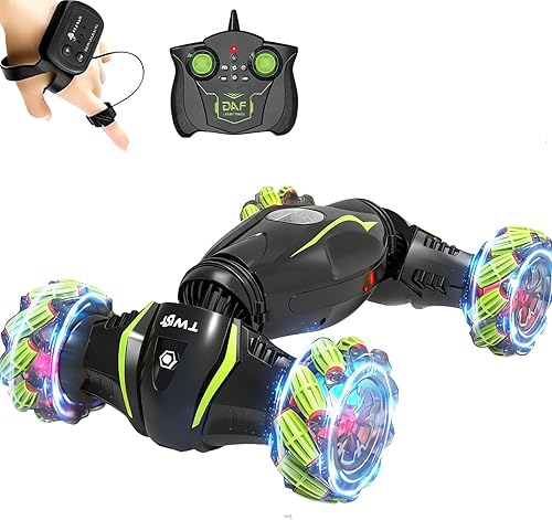 Miniatura 8 de Eulogia Coche de Control Remoto con Detección de Gestos Acrobacia de Coches, Coche RC 2.4Ghz con Efecto de Pulverización Juguetes para Niños 360°