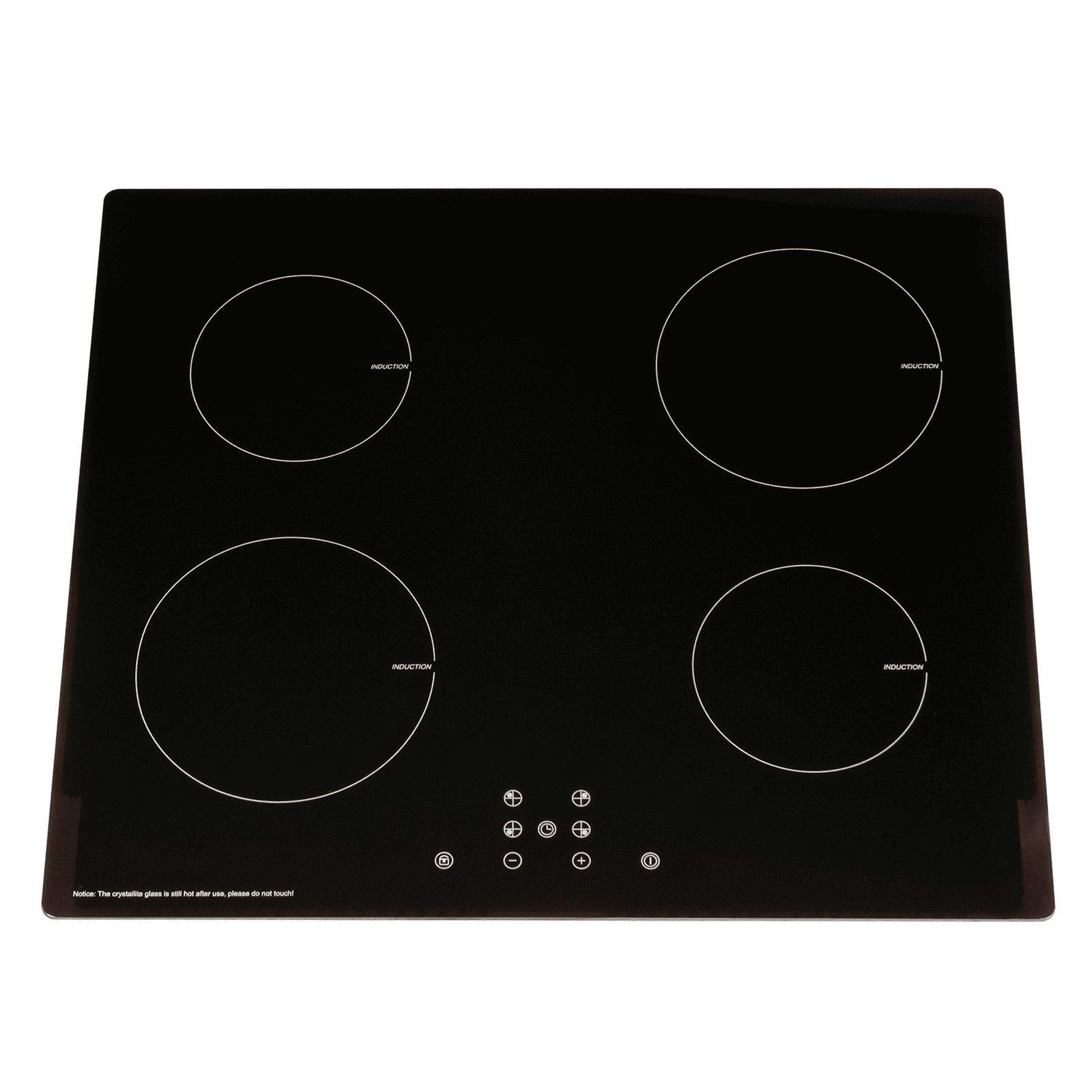 SIA 60cm Black Touch Control Single Oven, 4 Zone Induction Hob & Curved Hood Fan — view 3