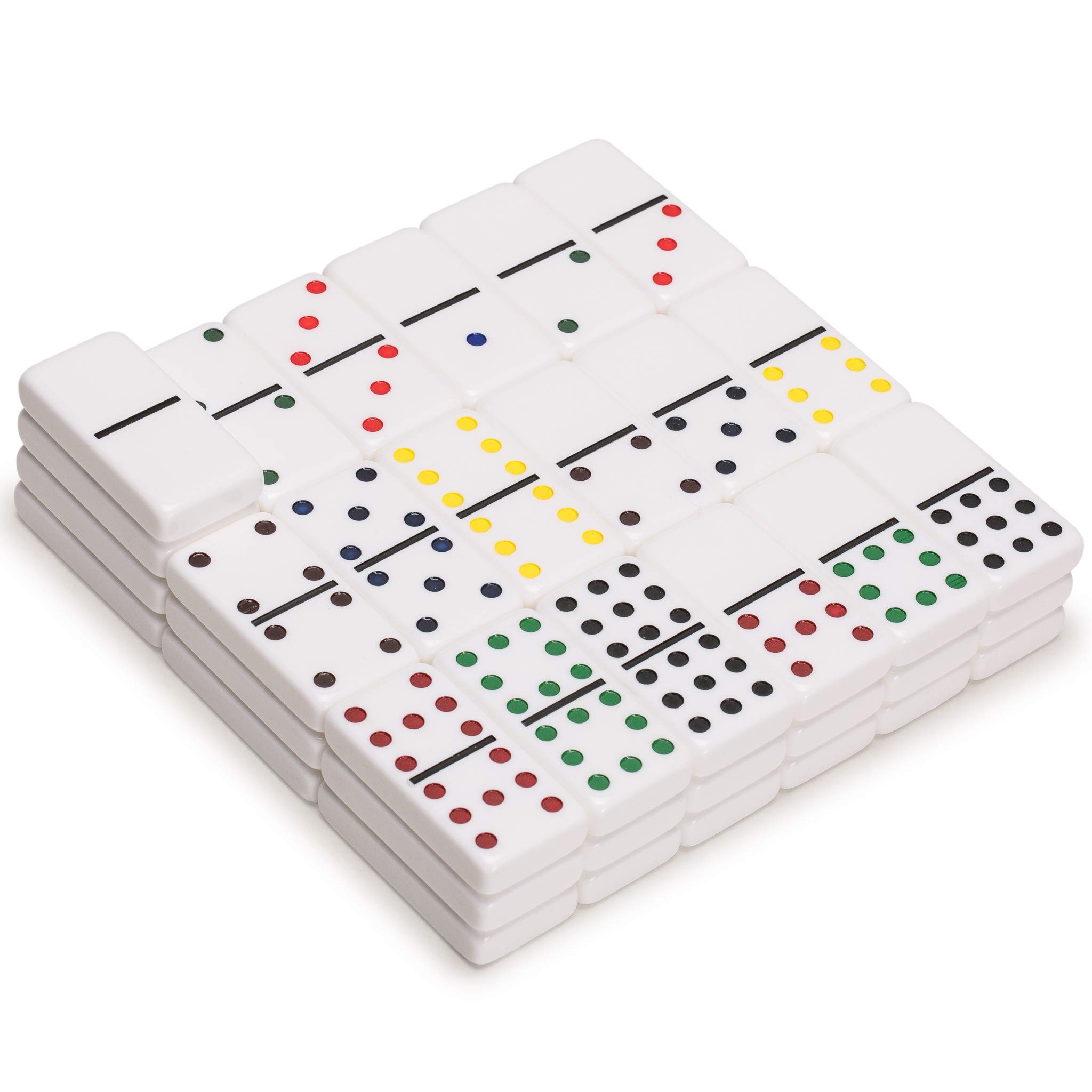 Yellow Mountain Imports Chicken Foot Complete Game Set with Double 9 Dominoes, Wooden Case, Hub, and Scorepad - Image 5