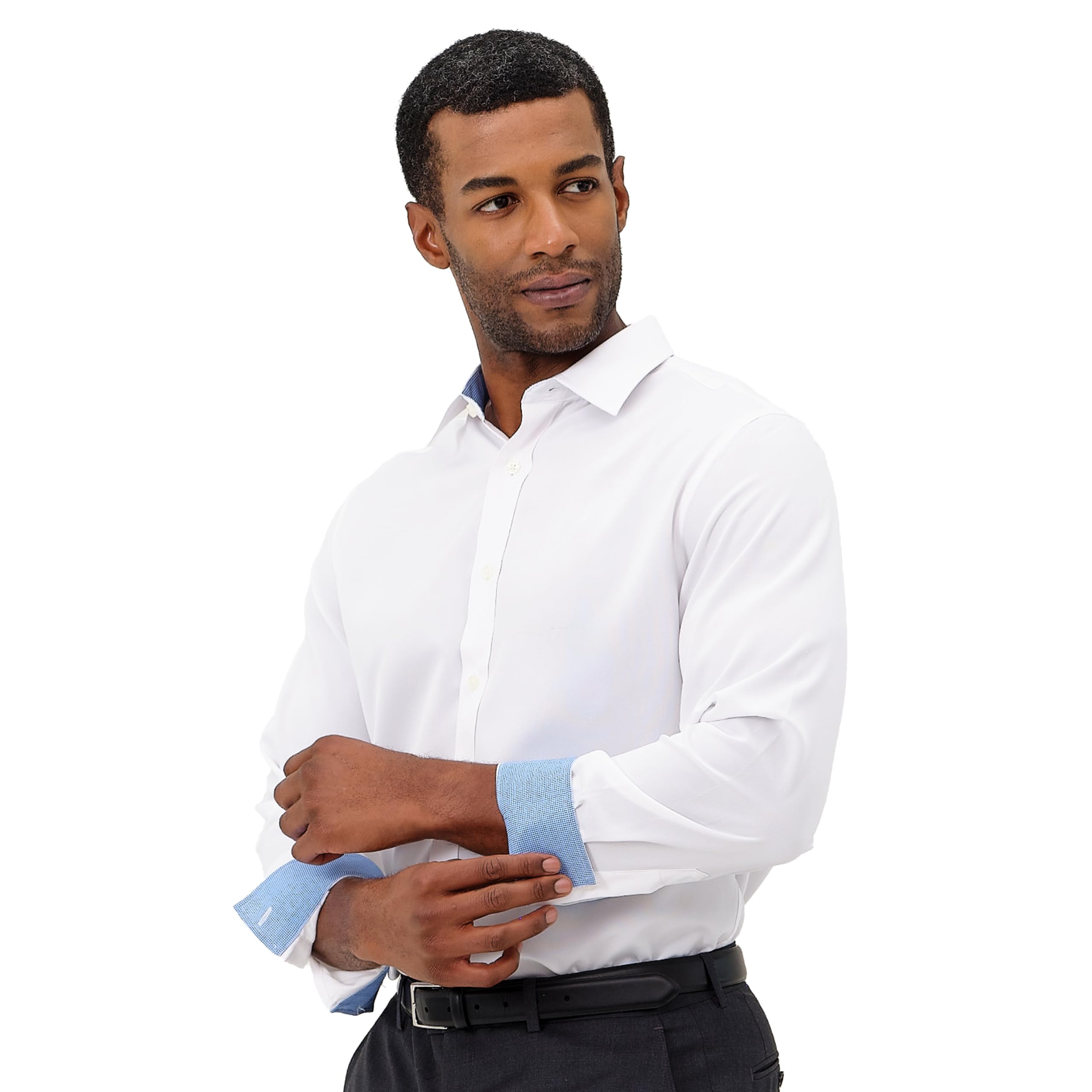 Nick Graham Chemise stretch solide - Blanc - X-Large/X-Large 17/17.5" cou 36/37 manche