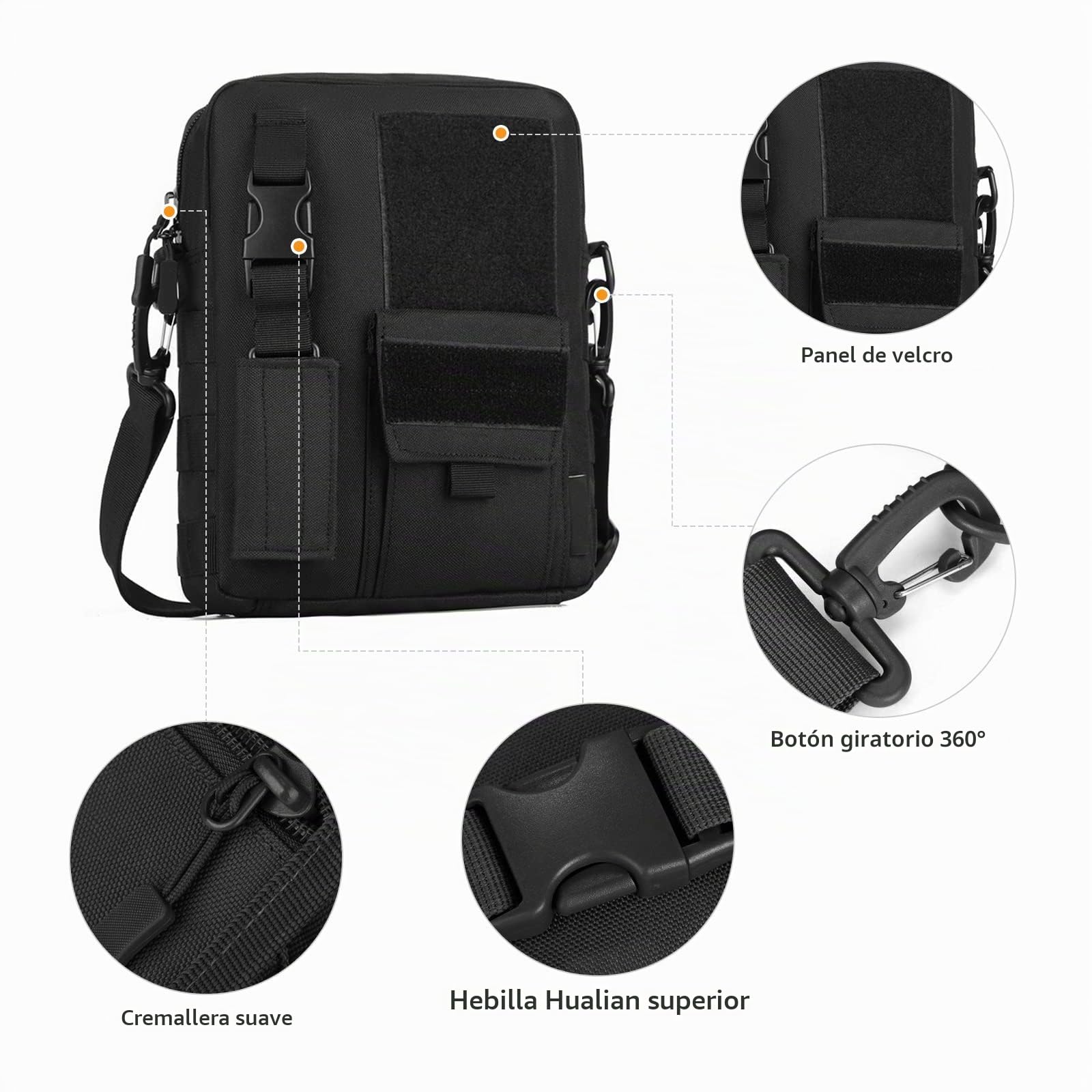 Huntvp Táctical Mochila de Bandolera Impermeable para Senderismo Ciclismo Caza