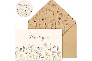 Whaline 36 Packs Boho Floral Thank You Cards: Express Gratitude Wildly