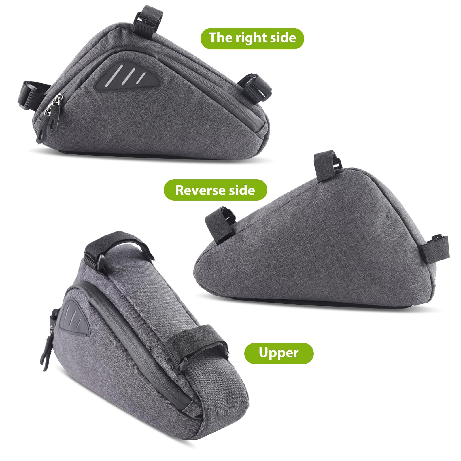 Sac De Cadre Vélo Triangulaire - 0,6 L, Pour Outils, Téléphone, Clés, Idéal Gravel, Bikepacking, Vélotaf