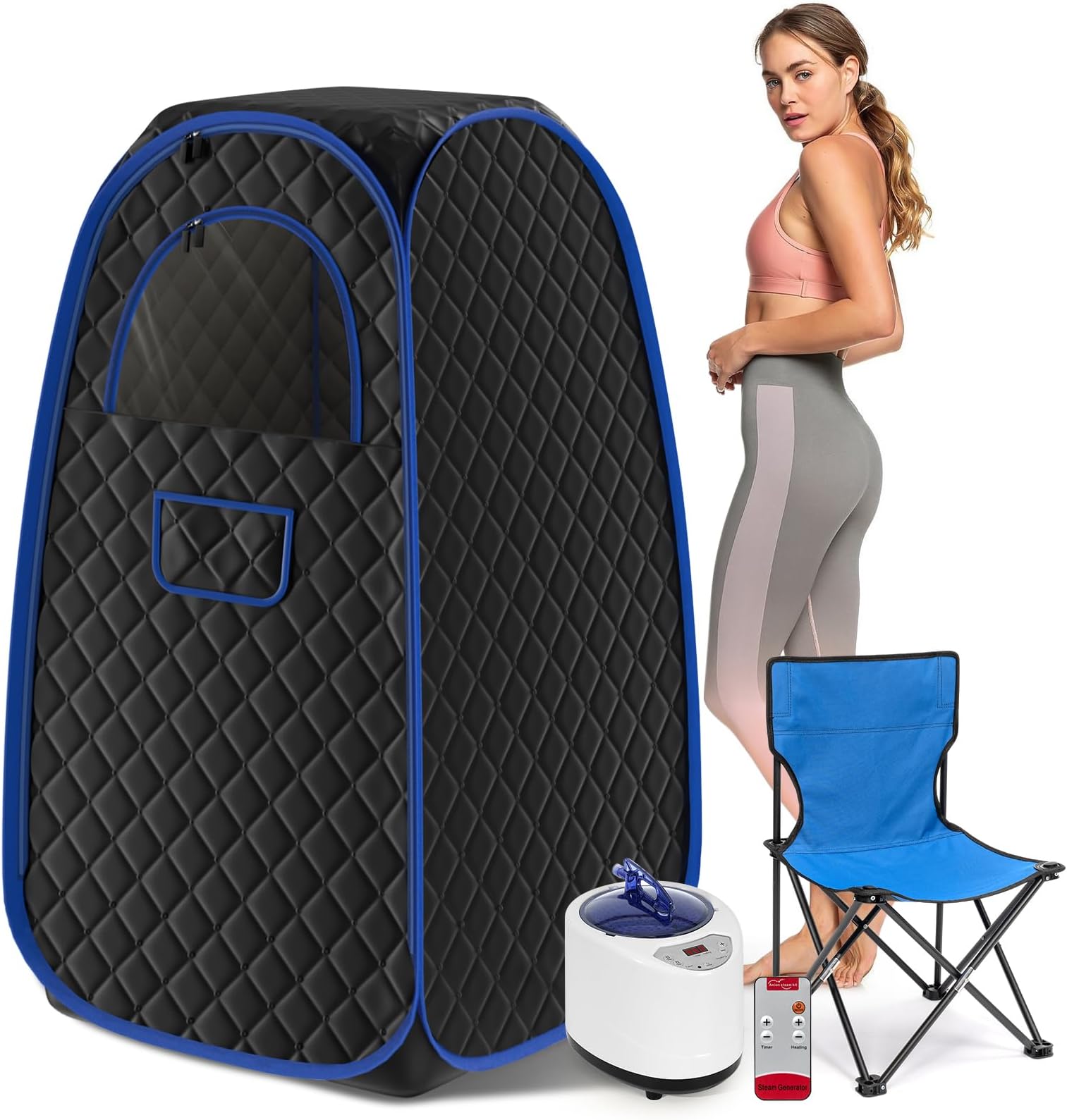 Portable Sauna, Personal Sauna for Home with 2L Steam