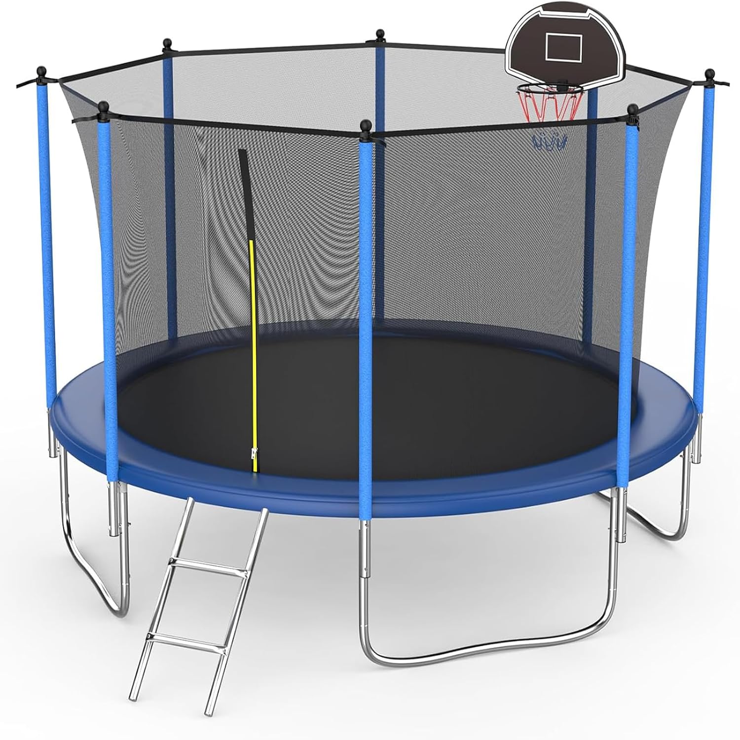 Trampoline Replacement Net, 6FT/8FT/10FT/12FT/14FT/15FT/16FT Round Straight Pole Trampoline Safety Net, Thickened Reinforced Trampoline Enclosure (Net Only)