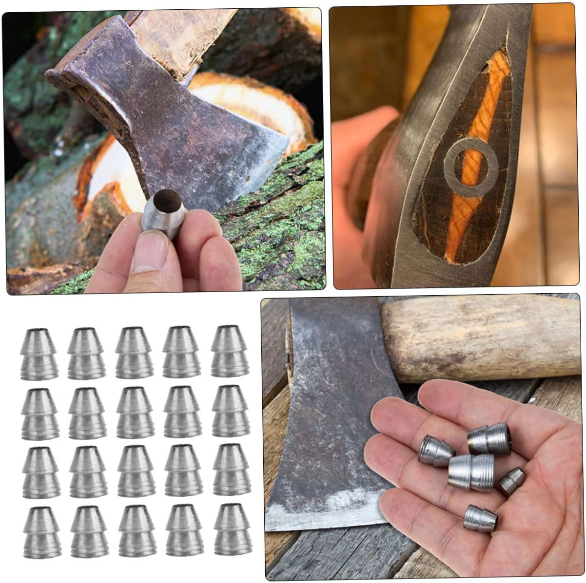 BESPORTBLE 100pcs Iron Axe Replacement for Hammer Handle Precision Installation Supplies Resistant Tools for Axe Maintenance and Repair