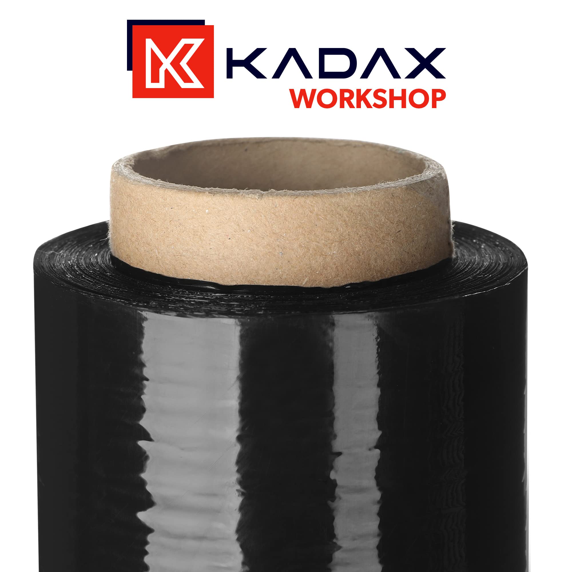 KADAX Lot de 6 films étirables noirs, 300 x 50 cm, 3 kg, pour meubles, entrepôt, transport, film d'emballage résistant