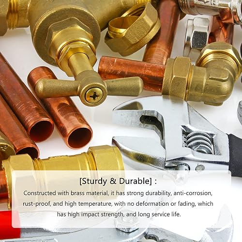 Miniatura 5 de DTGN G34 x G34 (hombre x hembra) Montaje de tubería de latón de 90 grados - Bueno para sistema de tubería de agua - Adaptador de codo de calle de