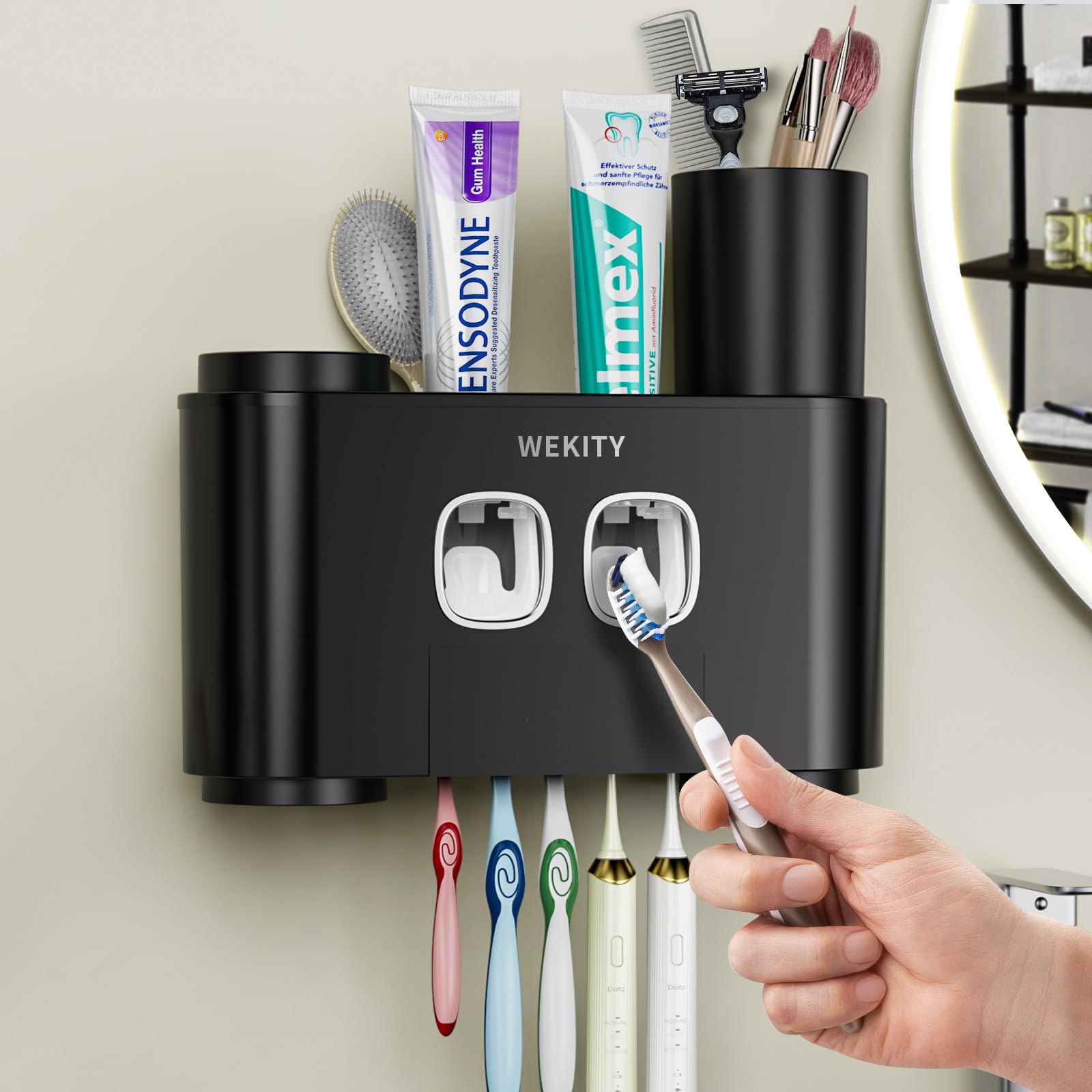 WREWING Multi-Function Toothbrush Holder