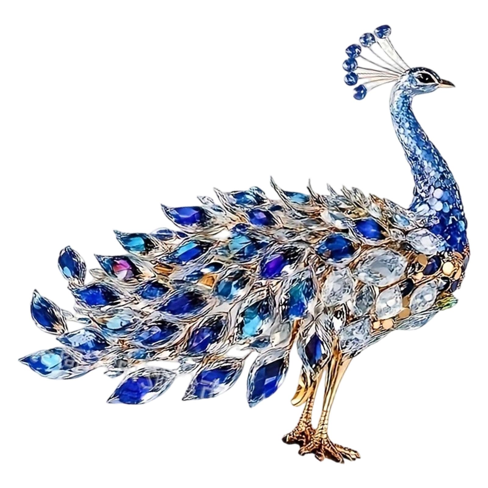 Xinsheinelry Peacocks Statue Figurines Animal Sculpture Home Decors Tabletop Centerpieces Collectible Decorative Figurine Peacocks Statue