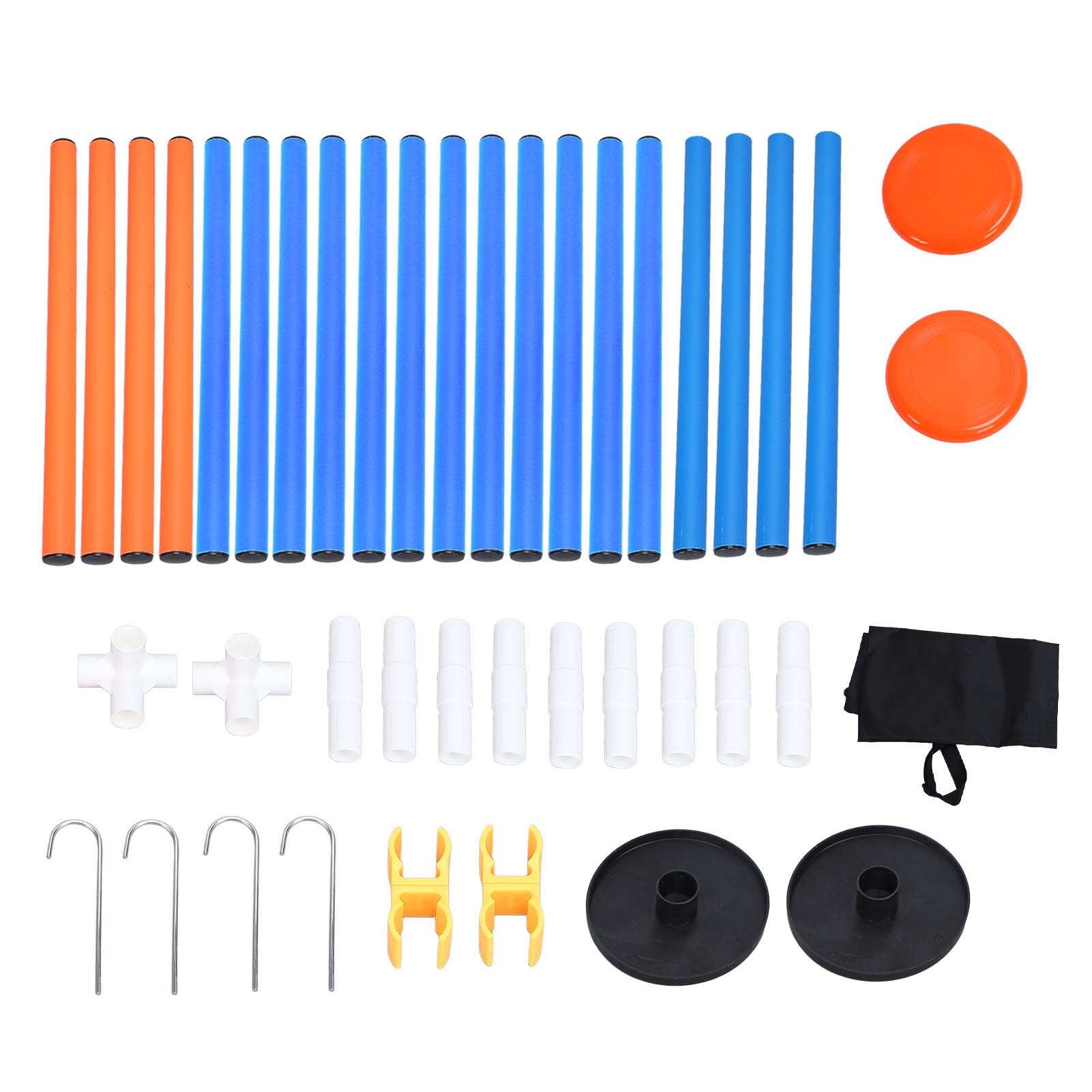 Set da Gioco all’Aperto con Frisbee, Gioco di Lancio del Frisbee a Bottiglia con Asta in Acciaio Inox, Frisbee Portatili in PVC per Cortili, Prati, spiagge, Feste e riunioni di