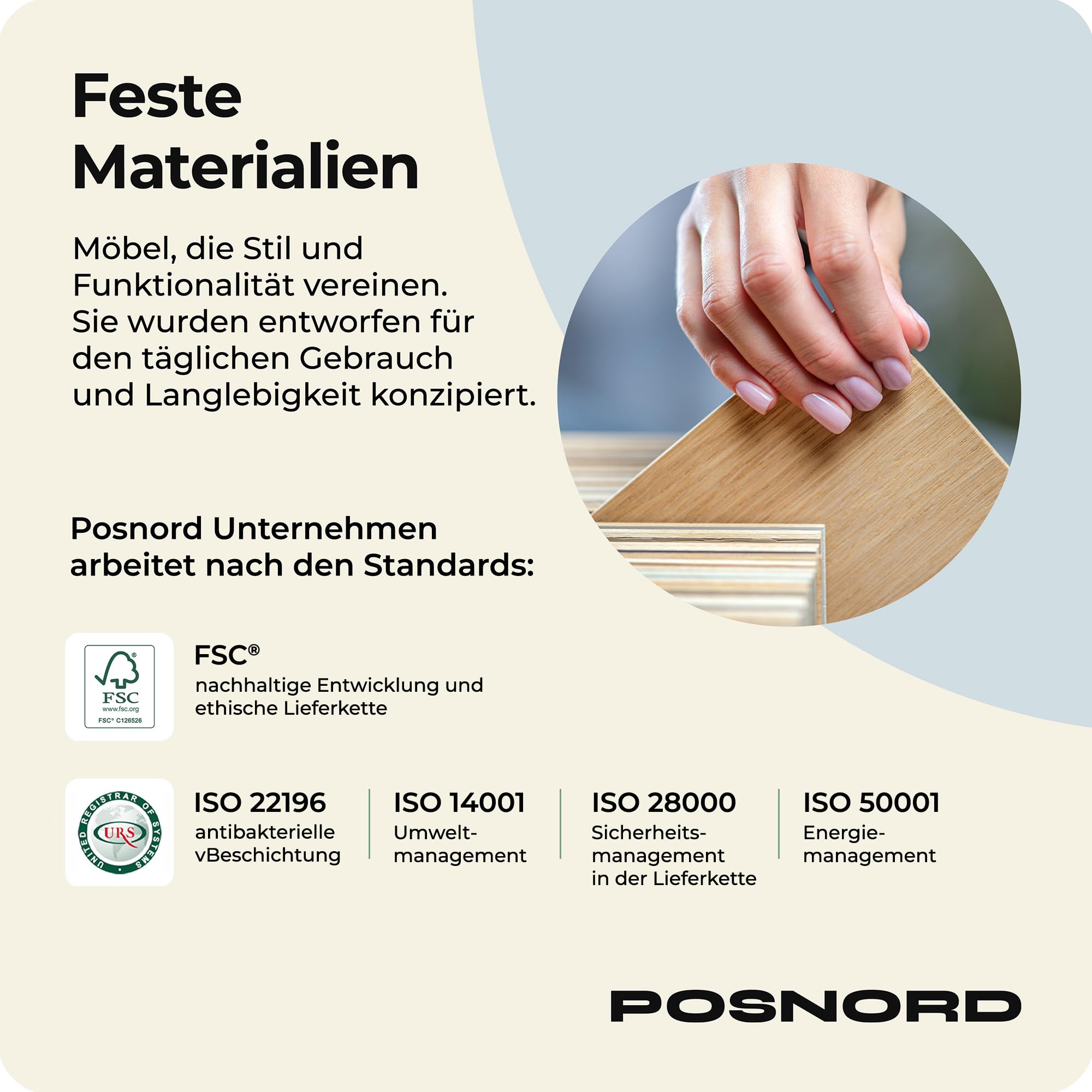 Toilettendeckel mit Absenkautomatik | WC Sitz Oval aus Holz MDF | Antibakterielle BioCote Beschichtung | Abnehmbar (Quick Release) | Standardmaß | Top-/Bottom-Fix Montage | Klodeckel Hellgrau