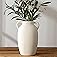White Ceramic Vase-Boho Decorative Vase,Terracotta Tall Vases Decorative Pottery are Suitable for Decorating Living Rooms,Kit