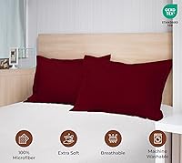 Vista 5 de Royale Linens Paquete de 2 fundas de almohada de tamaño estándar de 20 x 26 pulgadas, microfibra 1800, fundas de almohada de cama, resistentes a