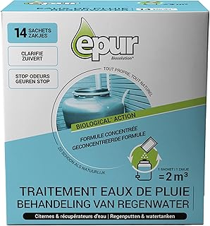 Epur - Traitement Eaux De Pluie pour Citernes et Réservoir, Formule Concentrée,14 x 40 Gr