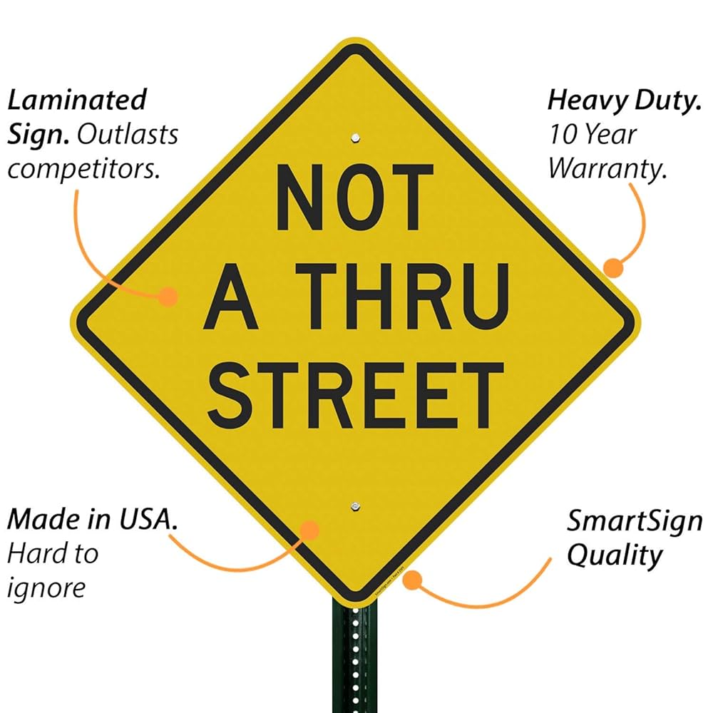 USAストリート看板　NO OUTLET Prismatic No Outlet Road Signs - USA Traffic Signs