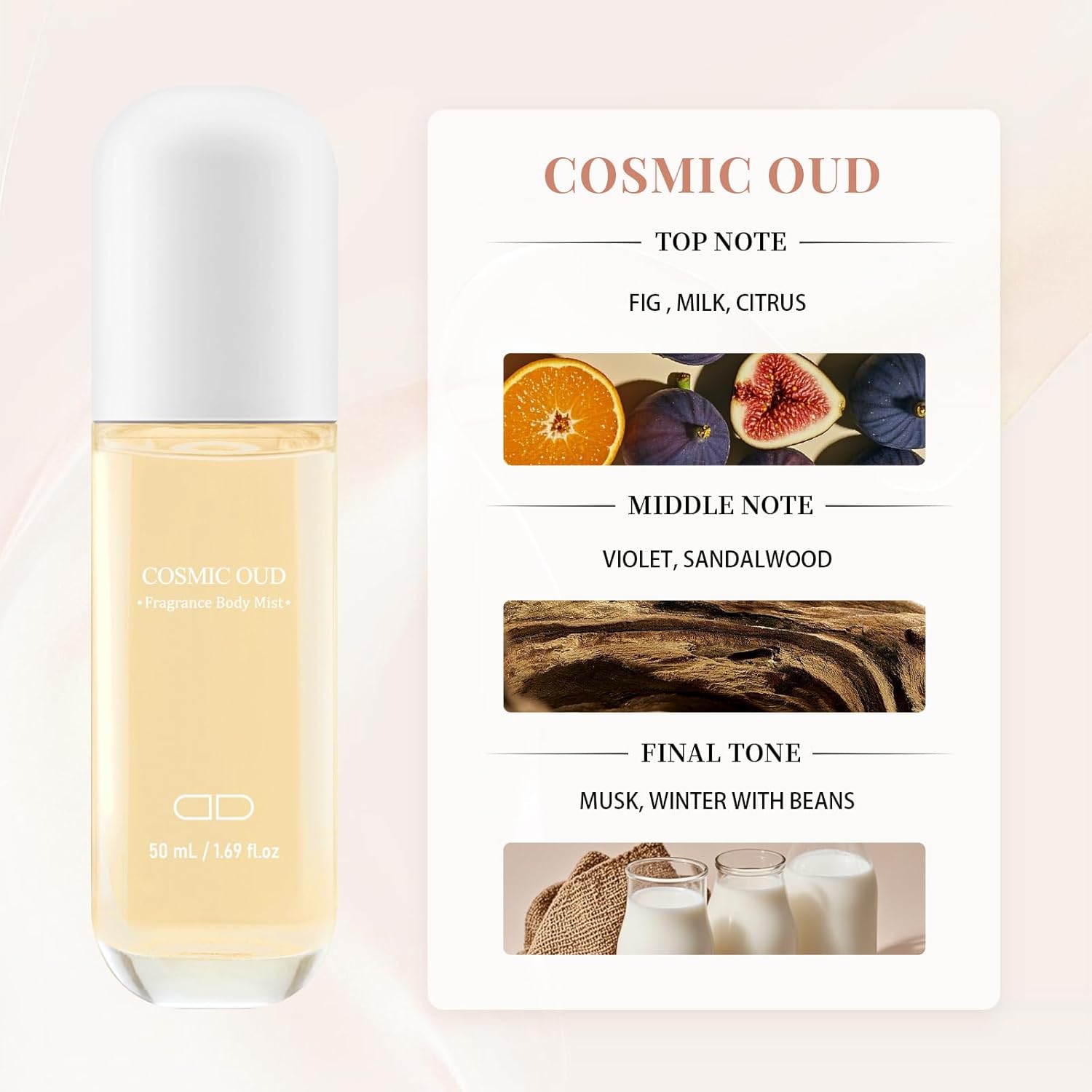 Roseye Hair & Body Perfume Mist – Citrus Fragrance – Refreshing Scent Travel Size 1.7 Fl Oz/50ml - Image 2