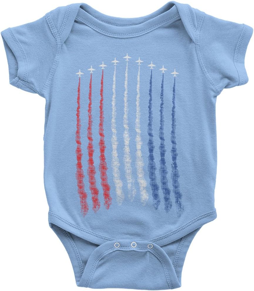 Threadrock Baby Red White Blue Air Force Flyover Infant Bodysuit