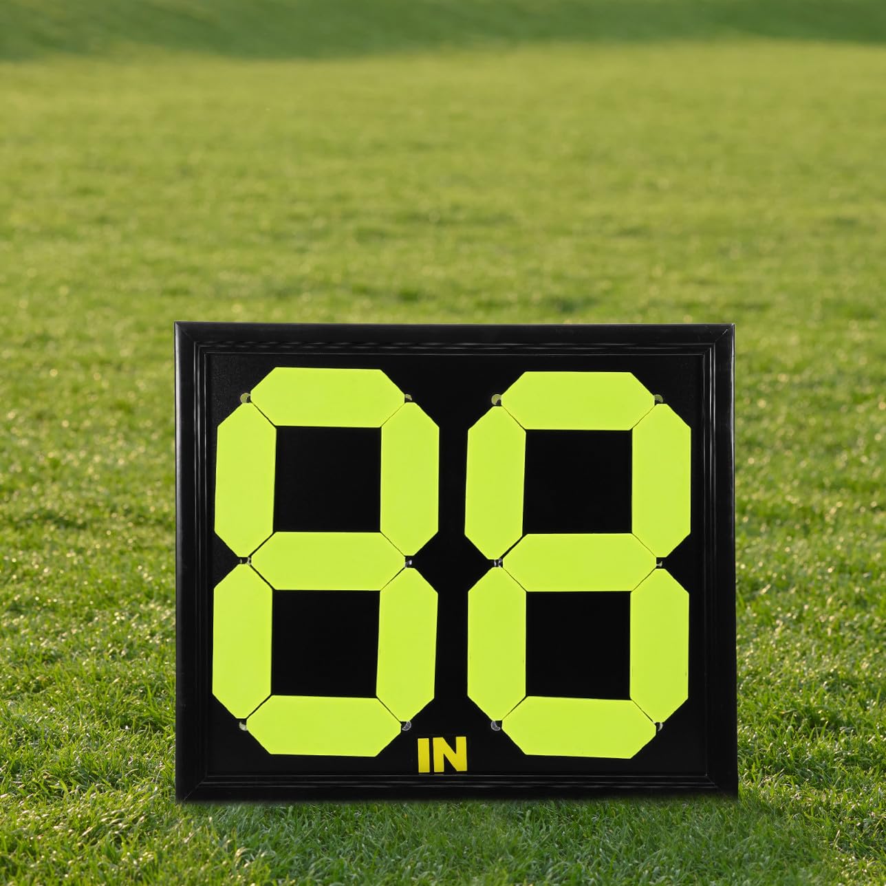 POPETPOP Scheda Manuale per Sostituzione Giocatori Calcio Balilla, Indicatore Punteggio Arbitro, Accessorio Fluorescente Compatto in PP per Arbitri Sport di Squadra
