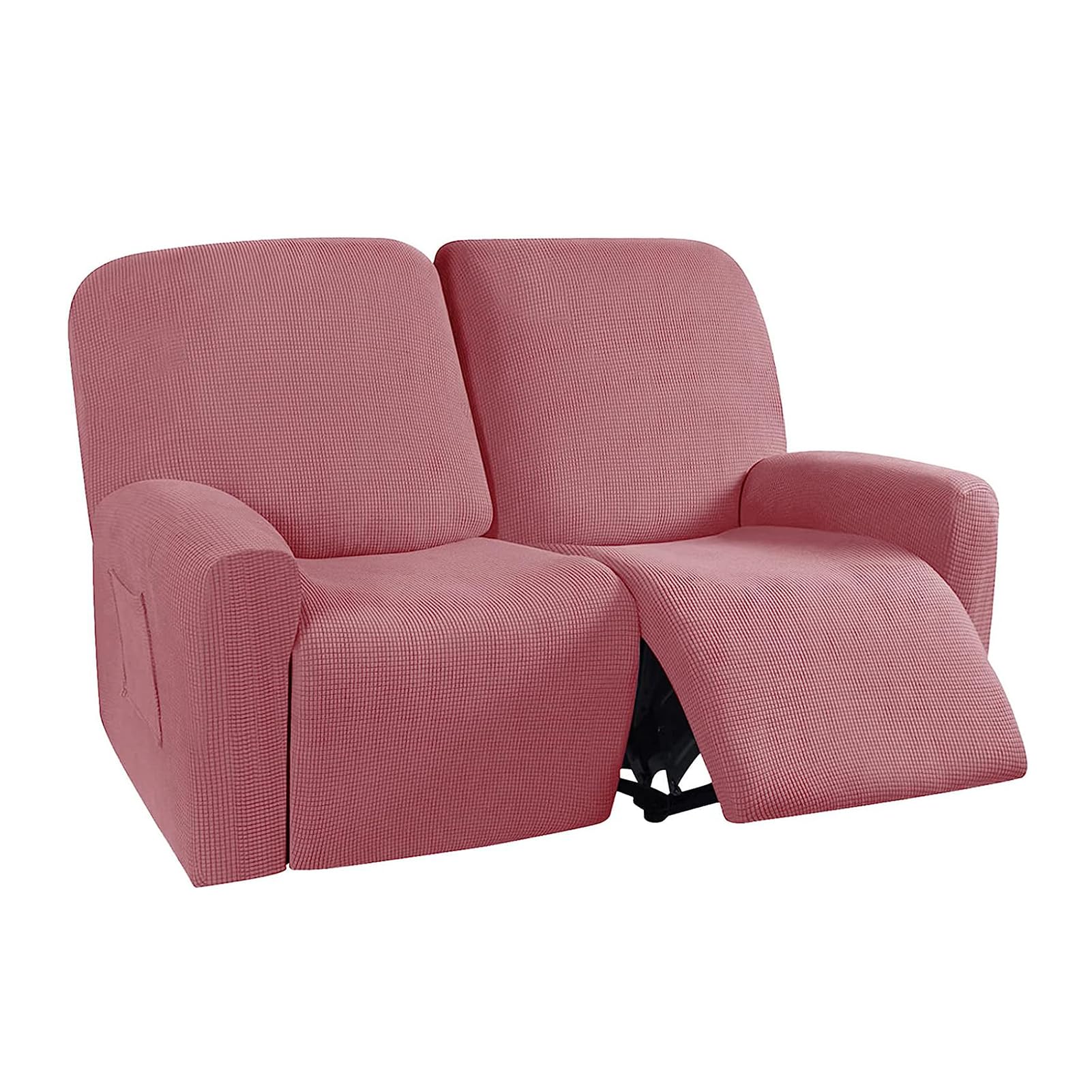Stretch Recliner Sofa Slipcover for Living Room Pink 2 Seater Elastic Recliner Sofa Cover