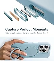 Vista 6 de TORRAS OStand Q3 - Funda de silicona líquida para iPhone 16 Pro con soporte magnético de giro de 360 grados con control de cámara, compatible