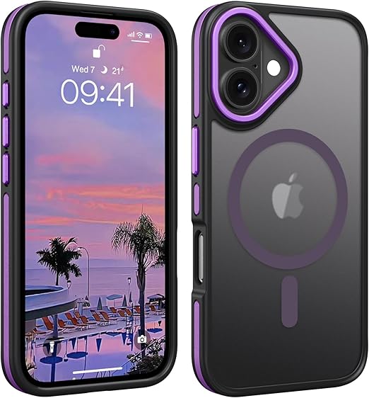 YINLAI IPhone 16 Pro Case - MagSafe Compatible Translucent Matte Cover With Magnetic