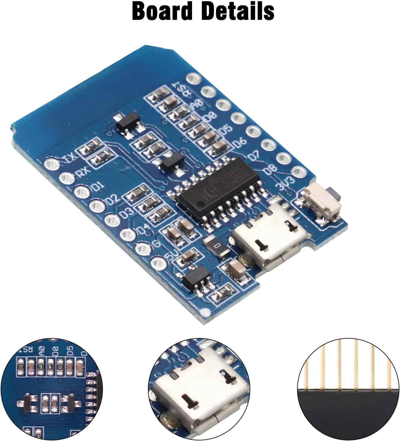 Binghe 3 pezzi ESP NodeMcu Lua WiFi Board, ESP NodeMcu Scheda di sviluppo con ESP Chip Interfaccia Type-C Compatibile con Arduino
