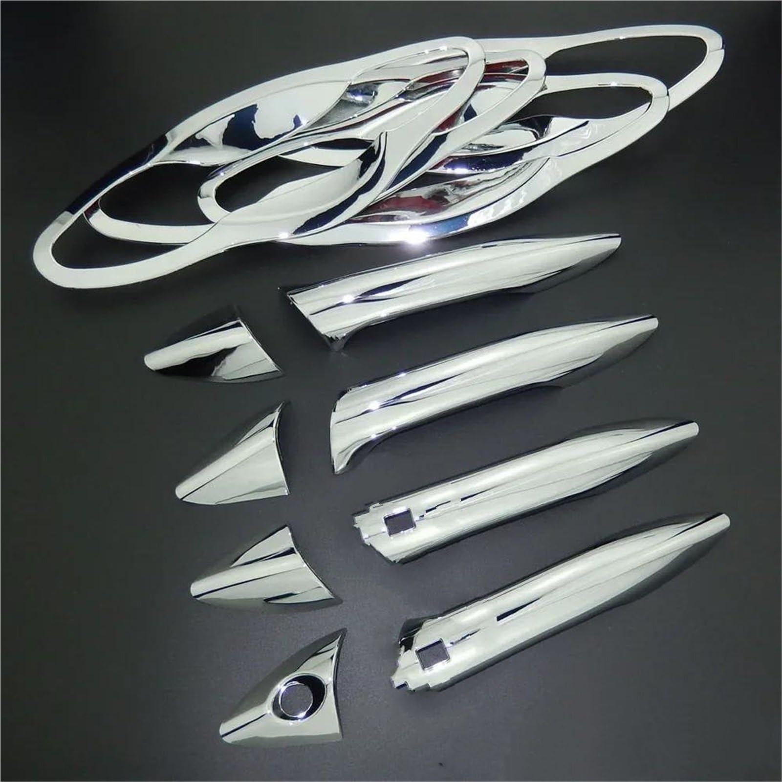 YSDSLS Sleek Door Handle for Hyundai for Elantra I35 2011-2016 5th Gen Chrome Door Handle Cover Trim & Door Bowl Cover Car Styling