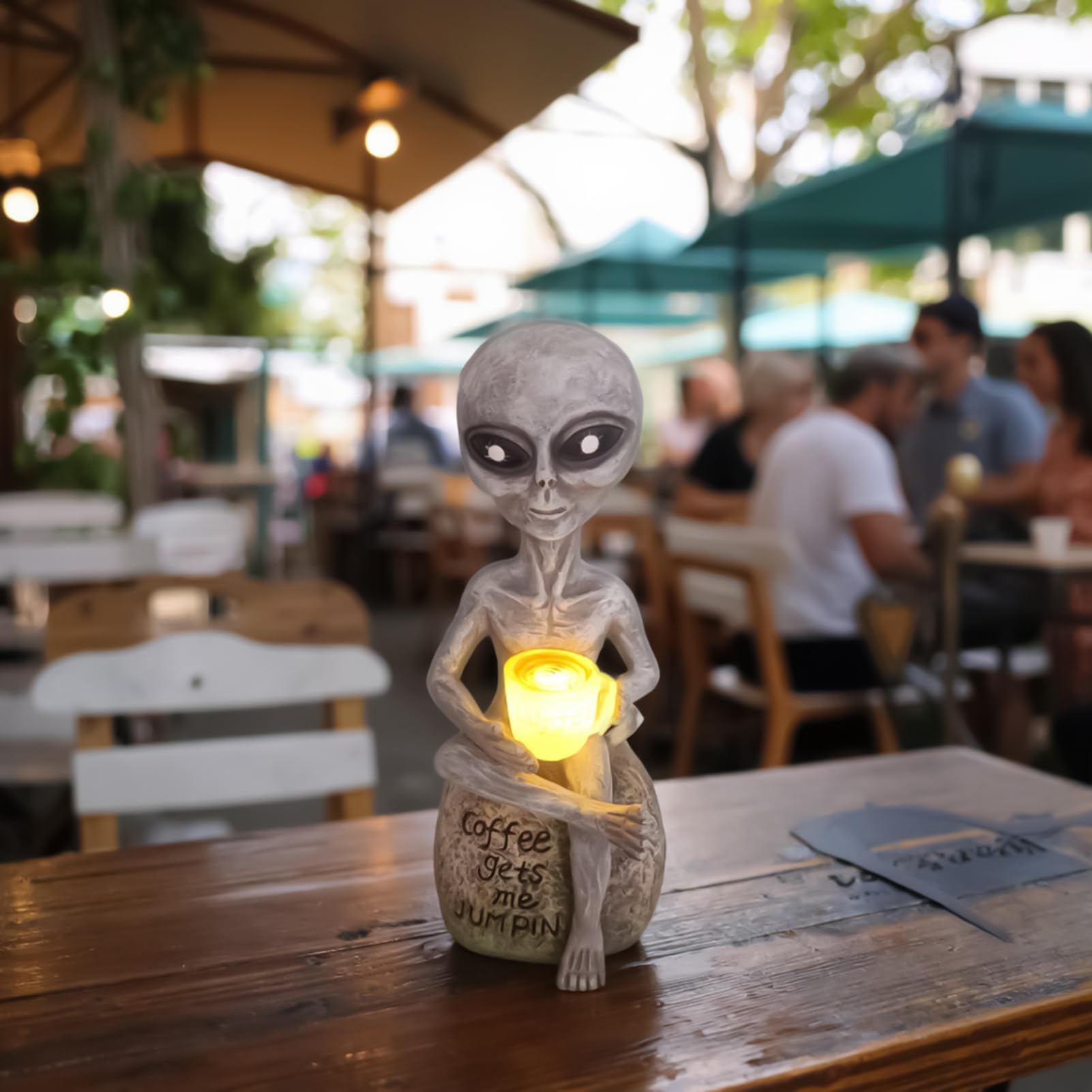 Lampy solarne ogrodowe Dekoracyjna wodoodporna statua z żywicy