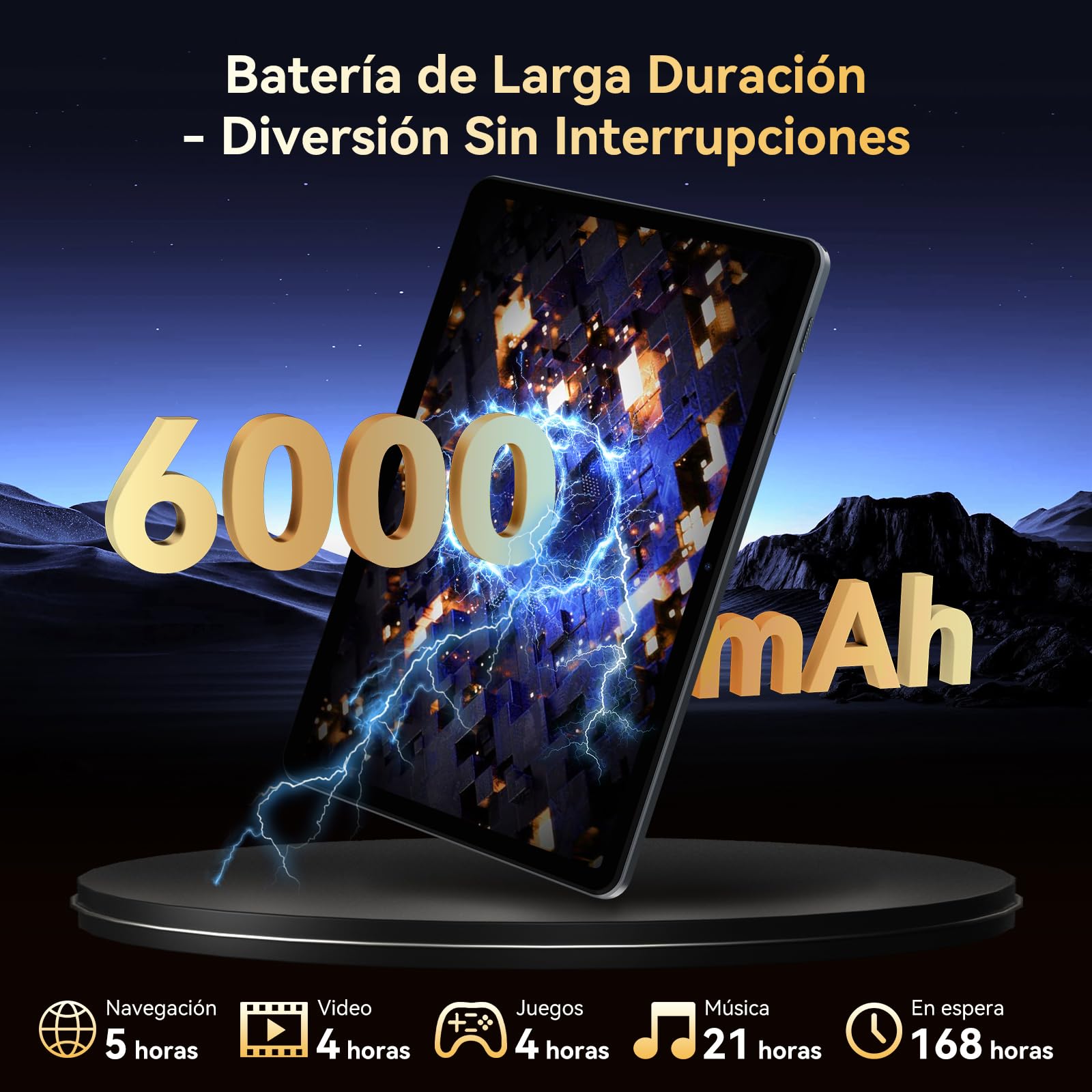 TABWEE Tablet 10 Pulgadas con Teclado y Lapiz, 18GB RAM+128GB ROM (2TB TF) | Tablet para Niños y Estudiantes, Android 15, 6000 mAh, Gemini AI, 5G WiFi, GPS (Garantía de 4 Años)